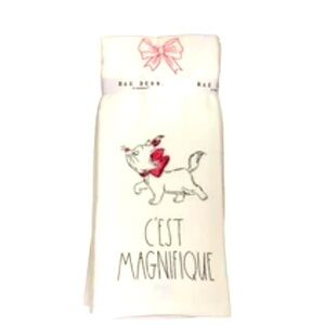 2 Pk Rae Dunn Disney Aristocats Marie C’est Magnifique Kitchen Towel Set NEW